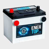 Аккумулятор ENERTOP Korea 6ст-75 пп  (75DT-650)  американский стандарт, 4 клеммы