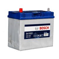 Аккумулятор BOSCH S40 220 45 А/ч п.п. яп. (545 157) тонкие ASIA